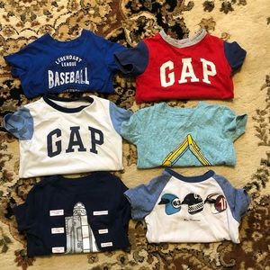 6- 2T cotton short sleeve graphic t’s